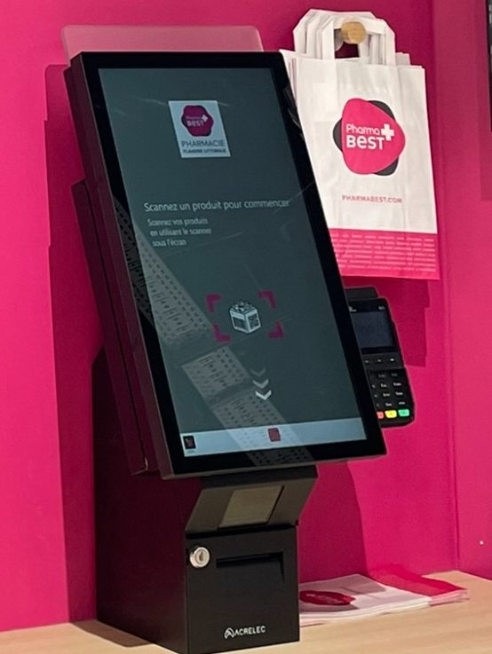 Borne de self check-out